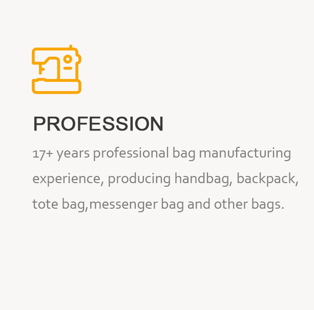 Kaishi bag factory is 17+ years professional bag manufacturing experience, producing handbag, backpack, tote bag,messenger bag and other bags.